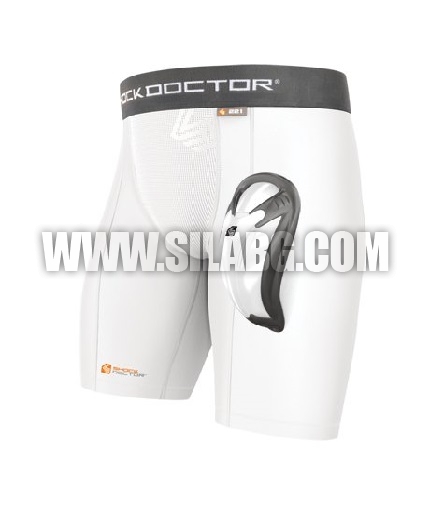 SHOCK DOCTOR Core Compression Short with BioFlex Cup / Junior / White