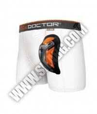 SHOCK DOCTOR Ultra Pro Boxer Compression with Ultra Cup / White