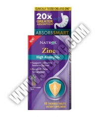 NATROL Zinc High Absorption / 60 chew tabs.