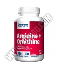 Jarrow Formulas Arginine + Ornithine 750mg. / 100 Tabs.