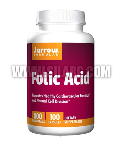 Jarrow Formulas Folic Acid 800mg. / 100 Caps.