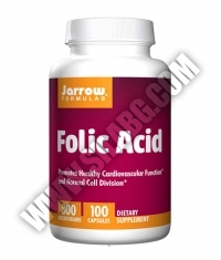 Jarrow Formulas Folic Acid 800mg. / 100 Caps.