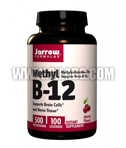 Jarrow Formulas Methyl B-12 Cherry Flavor 500mcg / 100 Tabs.