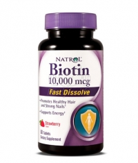 NATROL Biotin Maximum Strength Fast Dissolve / 10.000 mcg / 60 Tabs.