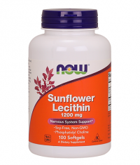NOW Sunflower Lecithin / Non-GMO / 1200 mg / 100 Softgels
