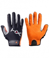 HARBINGER HUMANX X3 Competition Full Finger Gloves ORANGE / GREY