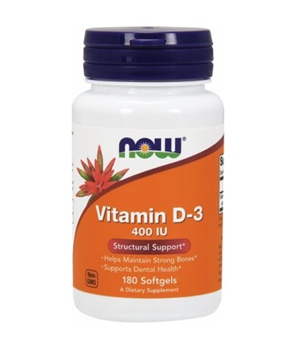 NOW Vitamin D-3 / 400 IU / 180 Softgels