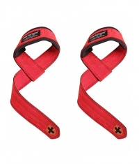 HARBINGER Padded real leather lifting straps / Red