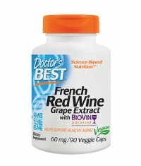 DOCTOR'S BEST French Red Wine Grape Extract / 90 Vcaps.