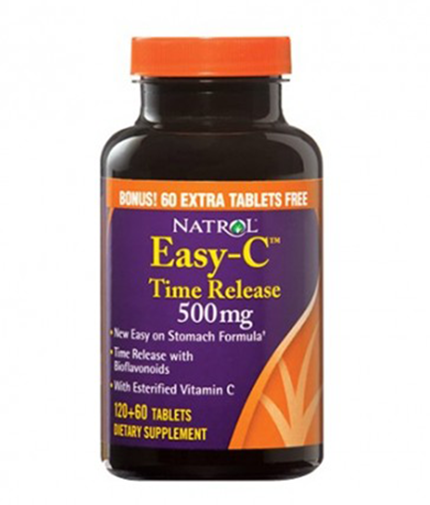 NATROL Easy-C 500mg Time Release / 120+60 Tabs.