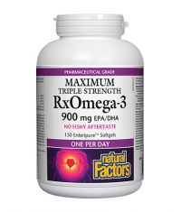 NATURAL FACTORS RX Omega 3 Triple Strength 900mg. / 150 Soft.