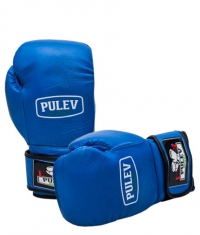 PULEV SPORT BLUE Velcro Boxing Gloves