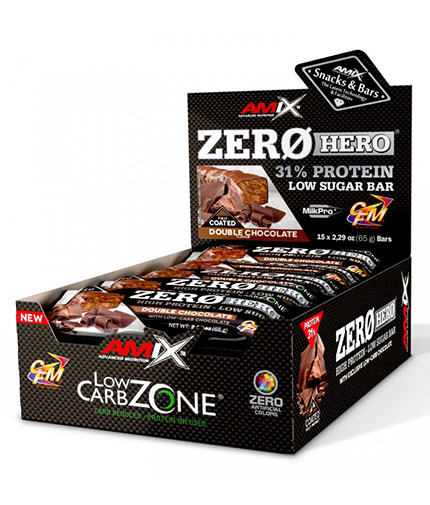 AMIX ZeroHero Protein Bar Box / 15 x 65 g 0.975