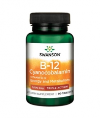 SWANSON Vitamin B-12 Cyanocobalamin - Triple Action 1000mcg. / 90 Tabs