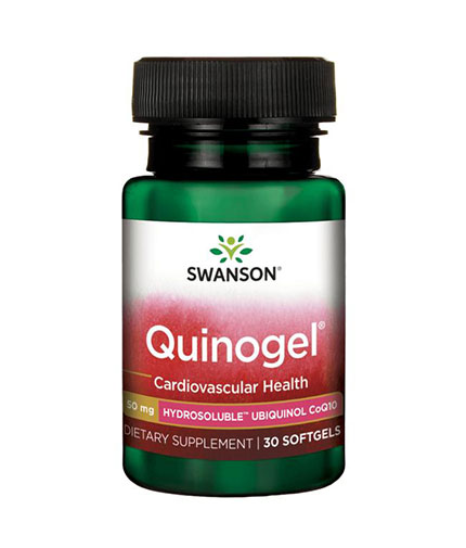 SWANSON Quinogel - Hydrosoluble Ubiquinol CoQ10 50mg. / 30 Soft