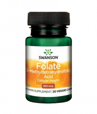 SWANSON Folate 5-Methyltetrahydrofolic Acid 800mcg. / 30 Vcaps