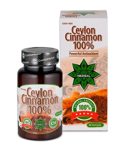 CVETITA HERBAL Ceylon Cinnamon / 80 Caps