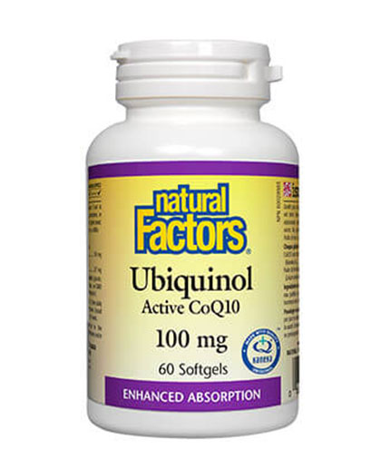 NATURAL FACTORS Ubiquinol Active CoQ10 100mg / 60 Softg