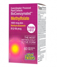 NATURAL FACTORS Methylfolate 1000 mcg + B12 (5-MTHF) / 60 Tabs