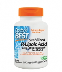 DOCTOR'S BEST Stabilized R-Alpha-Lipoic Acid 200mg. / 60 Vcaps.