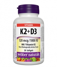 WEBBER NATURALS Vitamins K2 + D3 / 30 Softg.