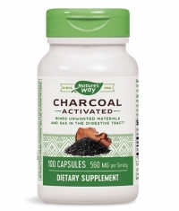 NATURES WAY Charcoal Activated 560 mg from Coconut Shells / 100 Caps