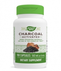 NATURES WAY Charcoal Activated 560 mg from Coconut Shells / 100 Caps