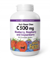 NATURAL FACTORS Vitamin C 500mg Chewable Berry / 90 Tabs
