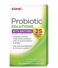 GNC Probiotic Solutions With Enzymes 25 Billion CFU`s / 30 Vcaps