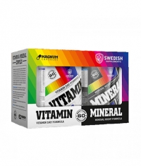 SWEDISH SUPPLEMENTS Vitamin Day Formula & Mineral Night Formula Complex / 2 x 120 Caps / 60 Serv.