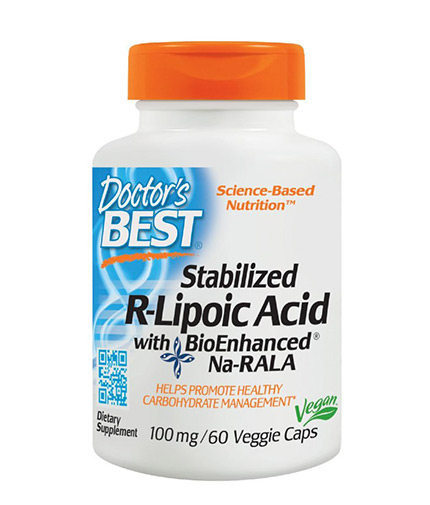 DOCTOR'S BEST Stabilized R-Lipoic Acid 100mg / 60 Vcaps