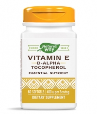 NATURES WAY Vitamin E D-Alpha Tocopherol / 60 Softgels