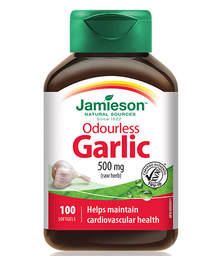 JAMIESON Odorless Garlic Extract 500 mg / 100 Softgels