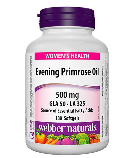 WEBBER NATURALS Evening Primrose Oil 500 mg / 180 Softgels