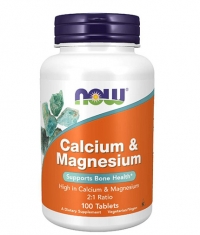 NOW Calcium + Magnesium / 100 Tabs