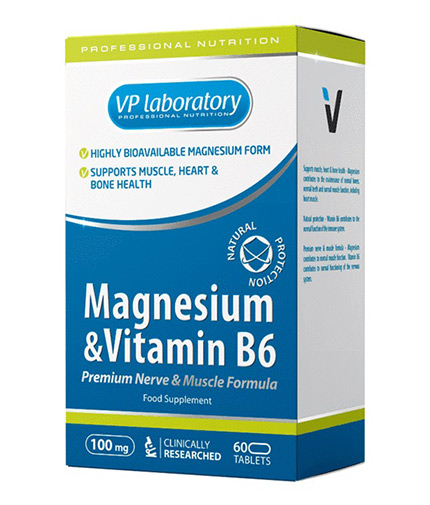 VPLAB VP Laboratory Magnesium & Vitamin B6 / 60 Tabs