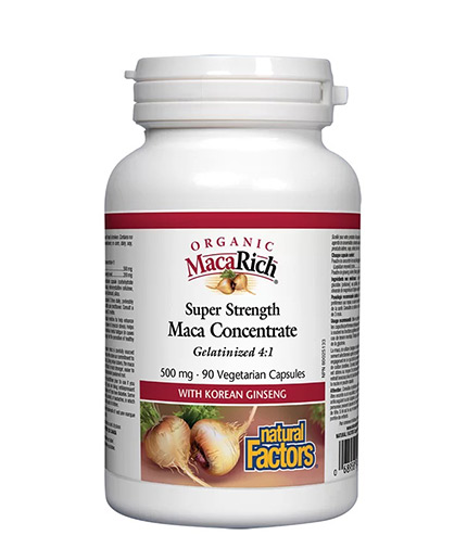 NATURAL FACTORS MacaRich® Organic Maca Concentrate 4: 1 / 90 Caps