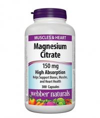 WEBBER NATURALS Magnesium Citrate 150 mg High Absorption / 300 Caps