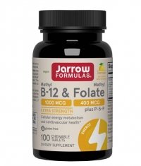 Jarrow Formulas Methyl B-12 & Methyl Folate 400mcg / Lemon / 100 Lozenges