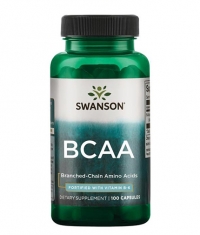 SWANSON BCAA Branched-Chain Amino Acids - Fortified with Vitamin B6 / 100 Caps