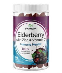 SWANSON Elderberry Gummies with Zinc & Vitamin C / Berry Flavored / 60 Gummies