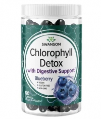SWANSON Chlorophyll Detox Gummies - Blueberry Flavored 25 mg / 60 Gummies
