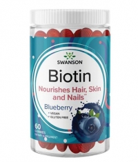 SWANSON Biotin Gummies - Blueberry 2500 mcg / 60 Gummies