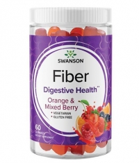 SWANSON Prebiotic Fiber Gummies - Orange and Mixed Berry Flavored / 60 Gummies