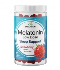 SWANSON Melatonin Low Dose Gummies - Strawberry 1 mg / 60 Gummies