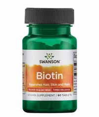 SWANSON Biotin - Timed-Release 10000 mcg / 60 Tabs