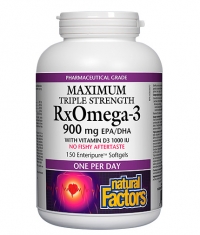 NATURAL FACTORS RX Omega-3 Maximum Triple Strength with Vitamin D3  / 150 Softgels