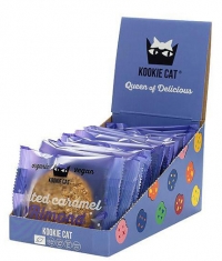 KOOKIE CAT Organic Cookie with Salted Caramel and Almonds Box / 12 x 50 g