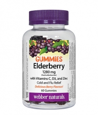 WEBBER NATURALS Elderberry + Vitamins C, D3 and Zinc / 60 Gummies
