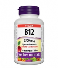 WEBBER NATURALS Vitamin B12 (Cyanocobalamin) 2500 mcg / 60 Sublingual Tabs